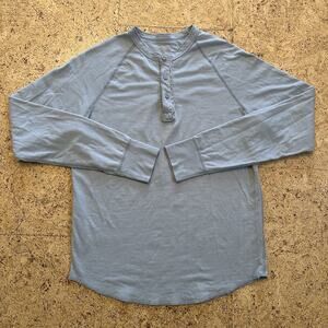 Save Khaki United SKU Henley Thermal Long Sleeve Tee Shirt Medium